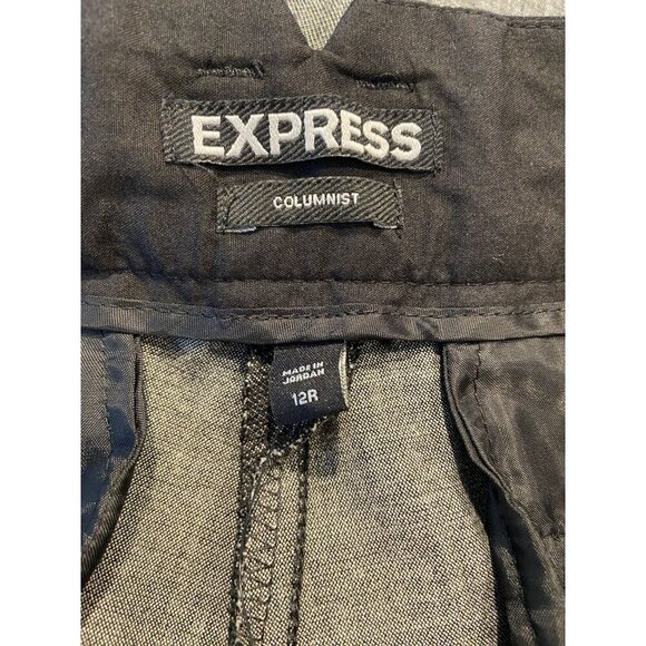 NWT Express Columnist Pants Barely Boot Low Rise Black Gray Size 12 Regular New - Picture 4 of 6